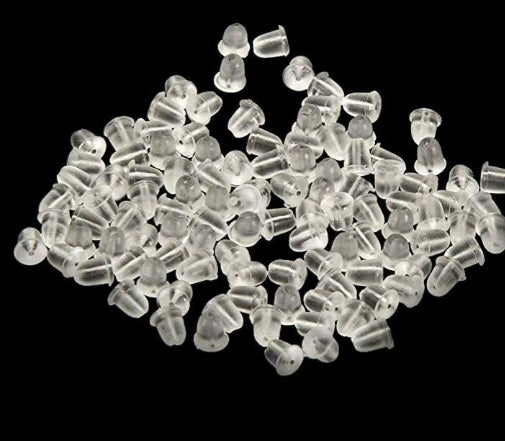 Silicone earring bullet backs