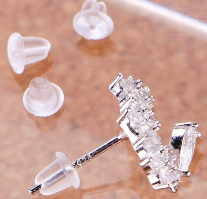 Silicone earring bullet backs