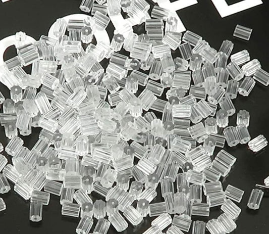 Silicone fishhook stoppers.