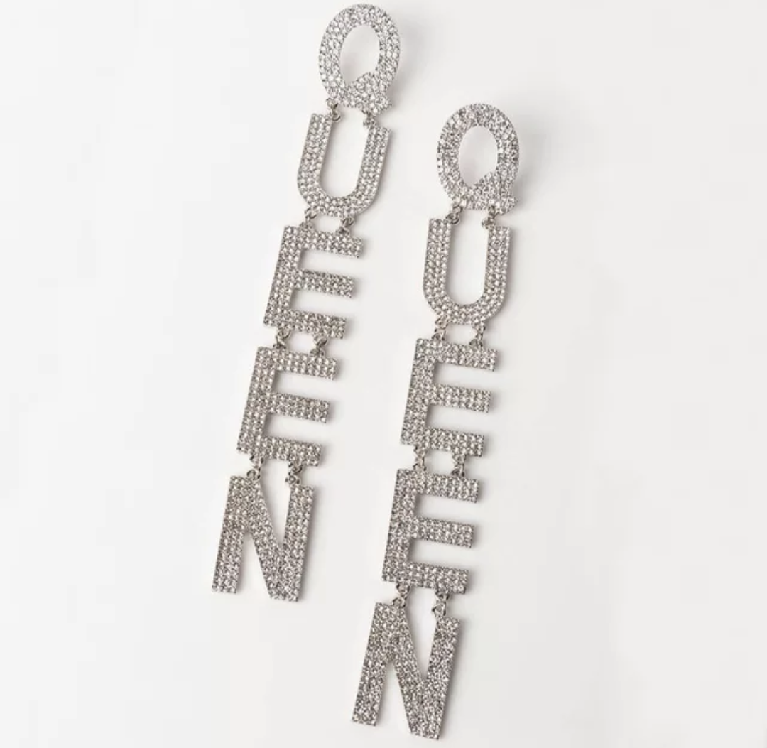 Chanel dangle letter on sale earrings